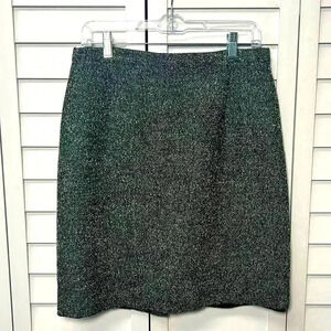 Talbots Wool Blend Pencil Skirt Size 12 Black, White & Gray